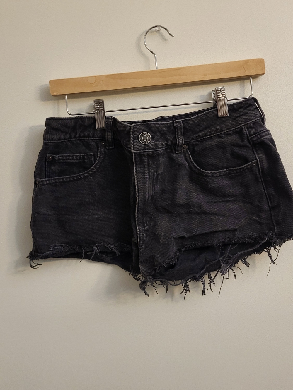 Garage Black Distressed Denim Cutoff Shorts